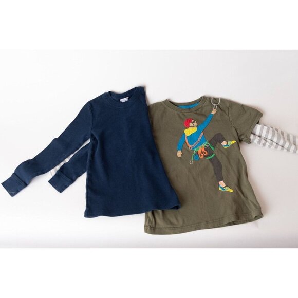 Mini Boden & Cherokee Boys Long Sleeve Lot of 2 Shirts Size 6-7 - Picture 1 of 8